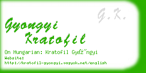 gyongyi kratofil business card